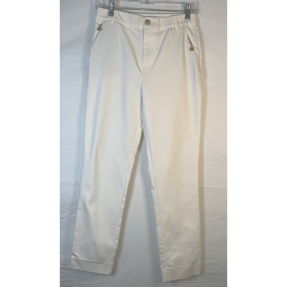 NWOT Women's Lilly Pulitzer Ana High Rise Pants - Coconut - Size 2 (26" X 28")